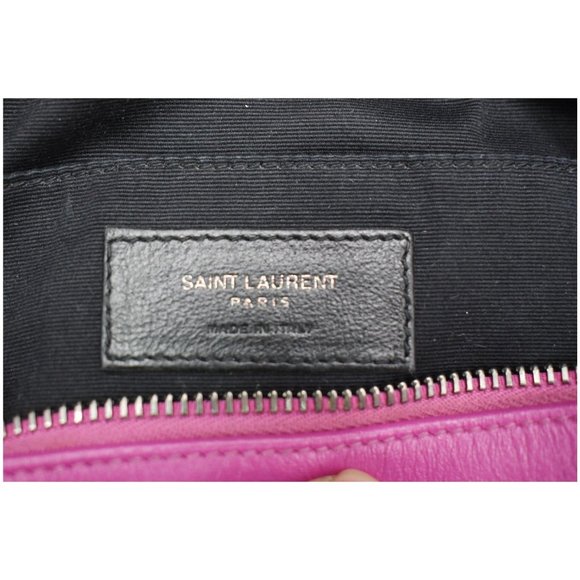 YVES SAINT LAURENT Lou Chevron Leather Camera Crossbody Bag Pink - Picture 11 of 12